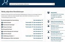 Foto des Internetauftrittes des Serviceportals