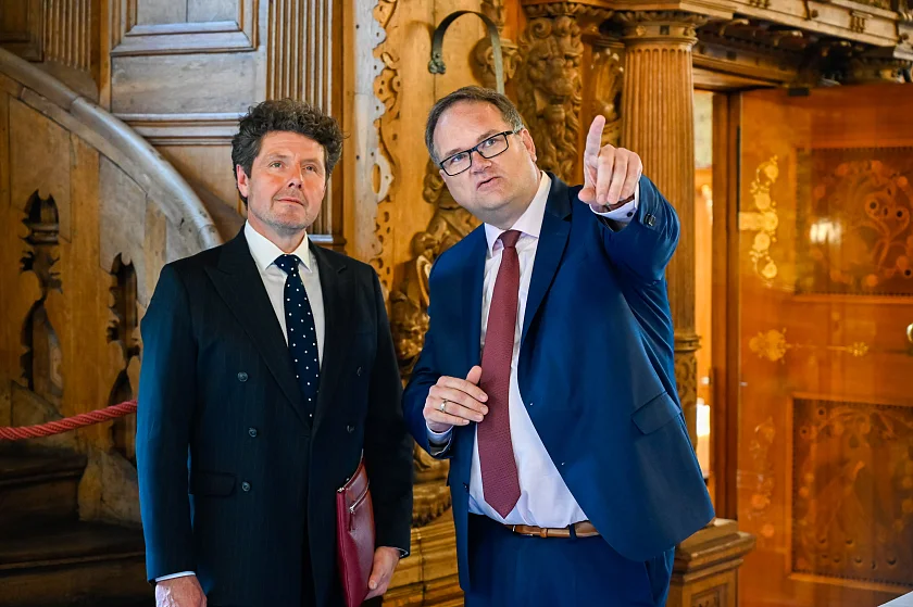 PM - Bürgermeister Fecker empfängt Jiri Cistecky zum Antrittsbesuch 
&tilde; Bildnachweis: Senatspressestelle