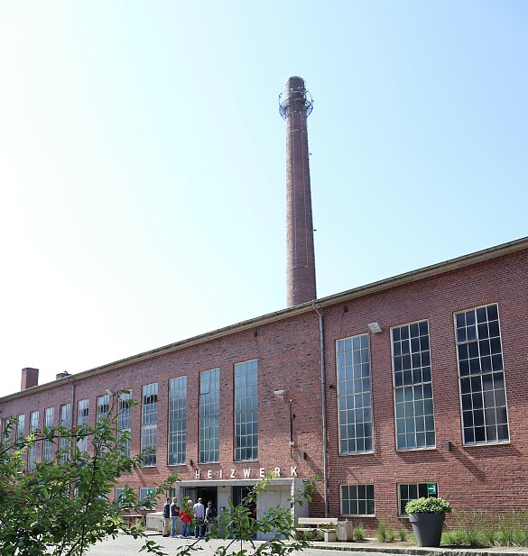 Das Gebäude Heizwerk auf dem Gelände des Tabakquartiers