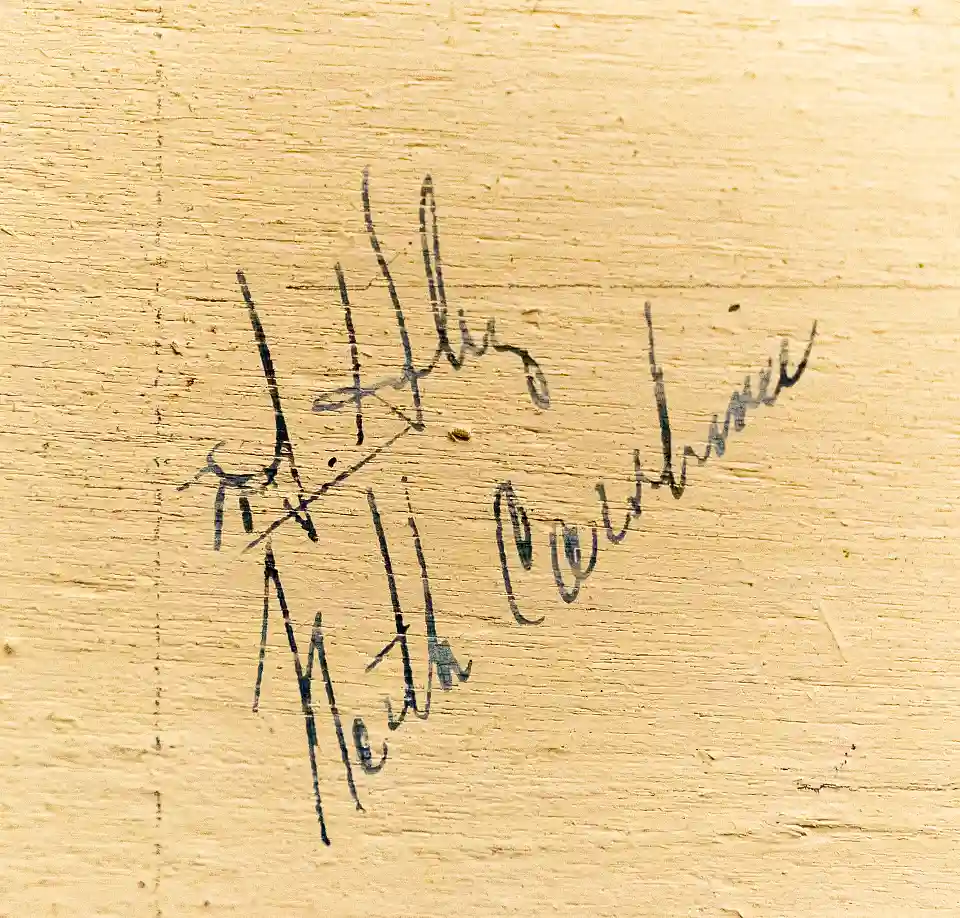 weitere Unterschrift auf dem handgemalten Schild