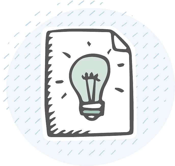 eine gezeichnete Glühbirne als Symbol für weitergehende Tipps und Informationen
