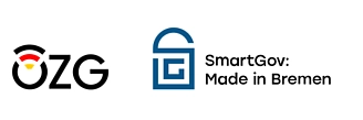 OZG-Logo und Smart-Gov Made in Bremen-Logo