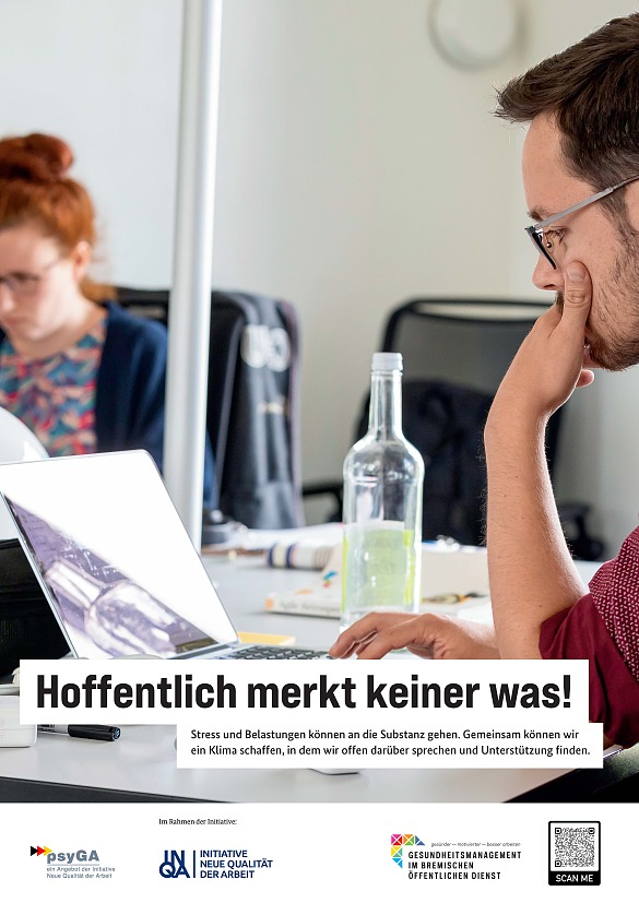 Plakat mit Slogan 