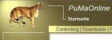 Screenshot eines Ausschnitts der Startseite der Software